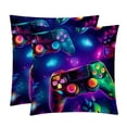 thumbnail image 1 of Game Controller Throw Pillow Inserts Set Covers of 2 Decorative Velvet Throw Pillows with Unique Patterns - 16x16, 18x18, 20x20 Inches for Home Decor and Gifts, 1 of 6