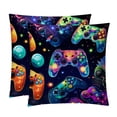 thumbnail image 1 of Game Controller Throw Pillow Inserts Set Covers of 2 Decorative Velvet Throw Pillows with Unique Patterns - 16x16, 18x18, 20x20 Inches for Home Decor and Gifts, 1 of 6