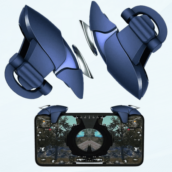 Game Controller Universal Phone Triggers Gamepad Mobile Joystick L1R1, Blue shark