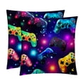 thumbnail image 1 of Game Controller Velvet Throw Pillow Covers Set of 2 - 16x16, 18x18, 20x20 Inches - Unique Patterns - Bed Pillow Inserts Included for Various Occasions, 1 of 6