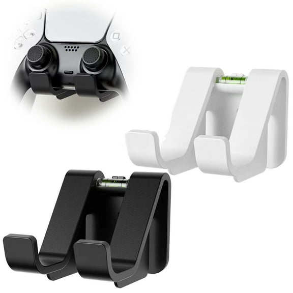 Game Controller Wall Mount Stand with Durable ABS Material, Space-Saving Design, and Easy Installation for Secure Controller Storage and Charging