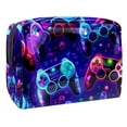 thumbnail image 1 of Game Controller Waterproof Cosmetic Storage Bag with Zipper, Lightweight, Large Capacity, Printed Design - Makeup Pouch for Women and Girls on the Go!, 1 of 6
