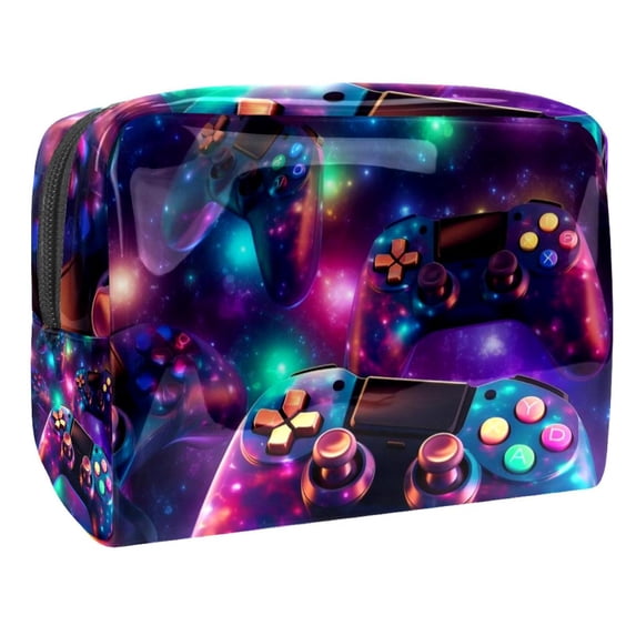 Game Controller Waterproof Printed PVC Cosmetic Makeup Bag Case Travel Organizer for Ladies Girls Makeup Case Kids Toiletry Travel Bag