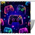 Game Controller Waterproof Printed Shower Curtain Set with Hooks