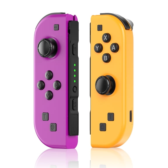 Game Controller for Nintendo Switch, Switch Gamepad (L/R) Support Vibration/Motion Control/Wake-Up - Orange Purple