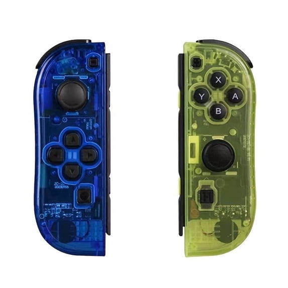 Colorfish JC-LH Controller for Nintendo Switch, Blue & Neon Yellow, 2 Count