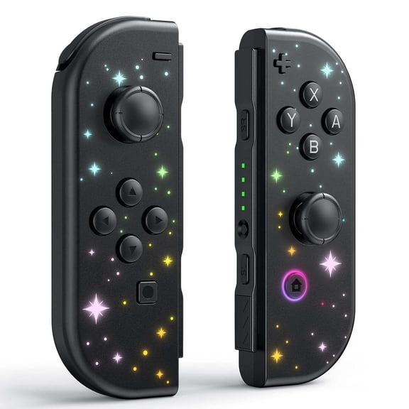 Game Controller for Nintendo Switch with RGB Lighted, Wireless Switch Joypad Replacement with Montion Control/Turbo Function/Wake-up