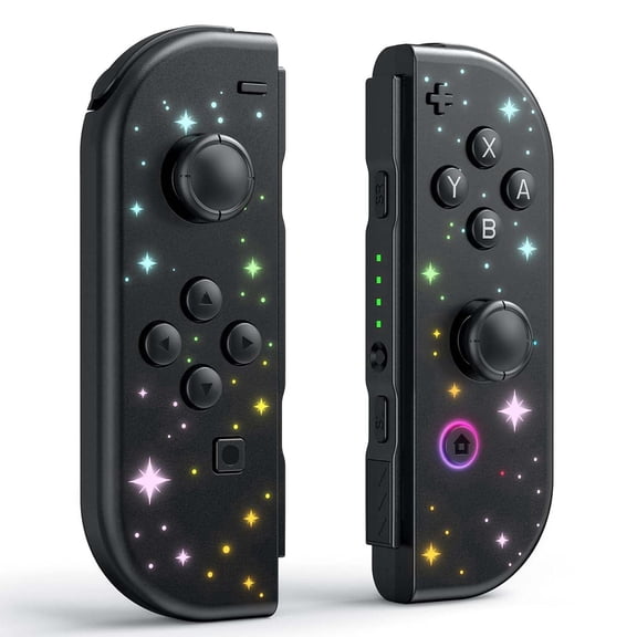 Game Controller for Nintendo Switch with RGB Lighted, Wireless Switch Joypad Replacement with Montion Control/Turbo Function/Wake-up