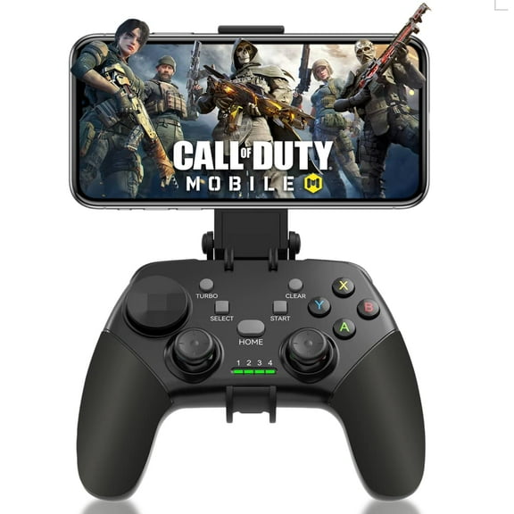 Game Controller for iPhone/iOS/Android/PC/Steam Deck with Phone Holder Turbo Wireless Gamepad Joystick for iPhone 15/14/13/iPad/MacBook/Samsung Galaxy/Tablet Call of Duty Apex -Direct Play