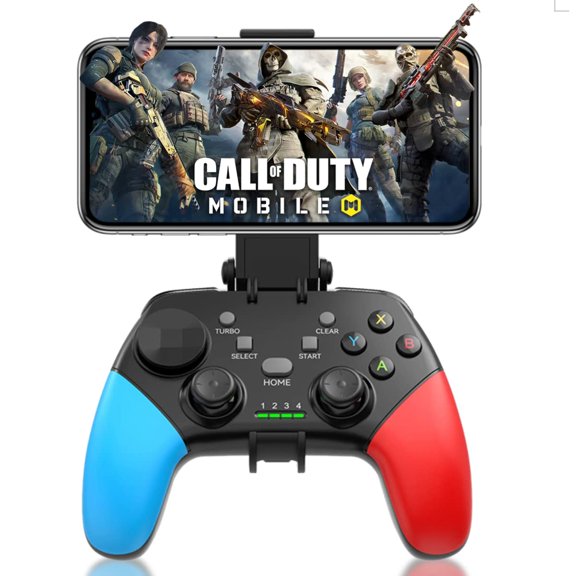 Game Controller for iPhone/iOS/Android/PC/Steam Deck with Phone Holder, Turbo, Wireless Gamepad Joystick iPhone 15/14/13/iPad// /Tablet, Call of Duty, Apex -Direct Play