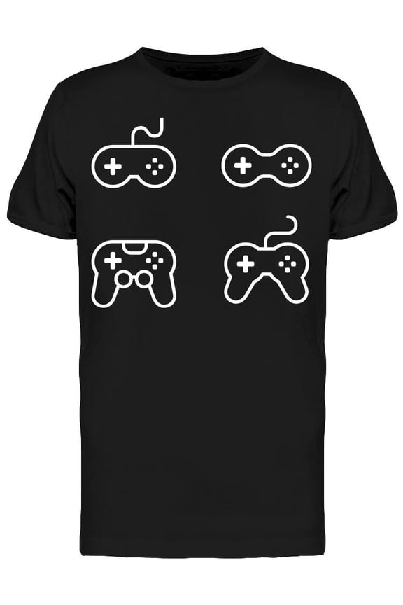 Game Controllers Sketch Set T-Shirt Men -Image by Shutterstock, Male Medium