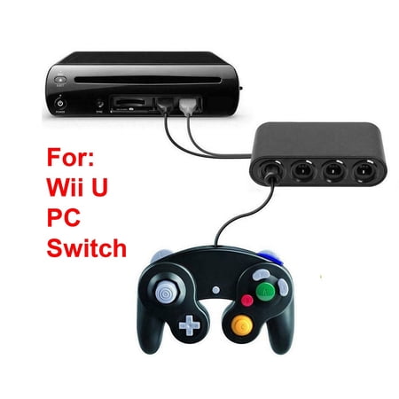 Game Cube Controller Adapter 4 Port For Nintendo Switch Wii U & PC USB New Turbo