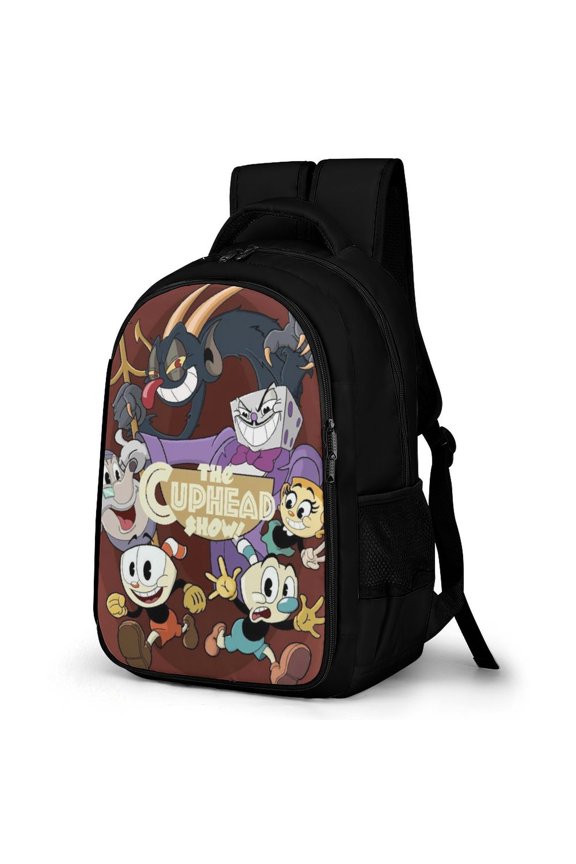 Game Cup Head 16 Inch Multifunctional Backpack, Leisure Backpack for Adults , Size 16.5x 12.6 X 7.3 Inch ,Large Capacity Travel Backpack, Large Capacity Computer Bag