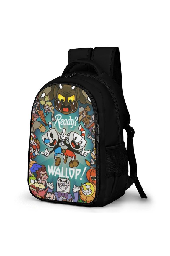 Game Cup Head 16 Inch Multifunctional Backpack, Leisure Backpack for Adults , Size 16.5x 12.6 X 7.3 Inch ,Large Capacity Travel Backpack, Large Capacity Computer Bag