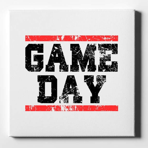 Game Day - 10" x 10" - Decorative Canvas Wall Art - White Edge - 5/8" Gallery Wrapped
