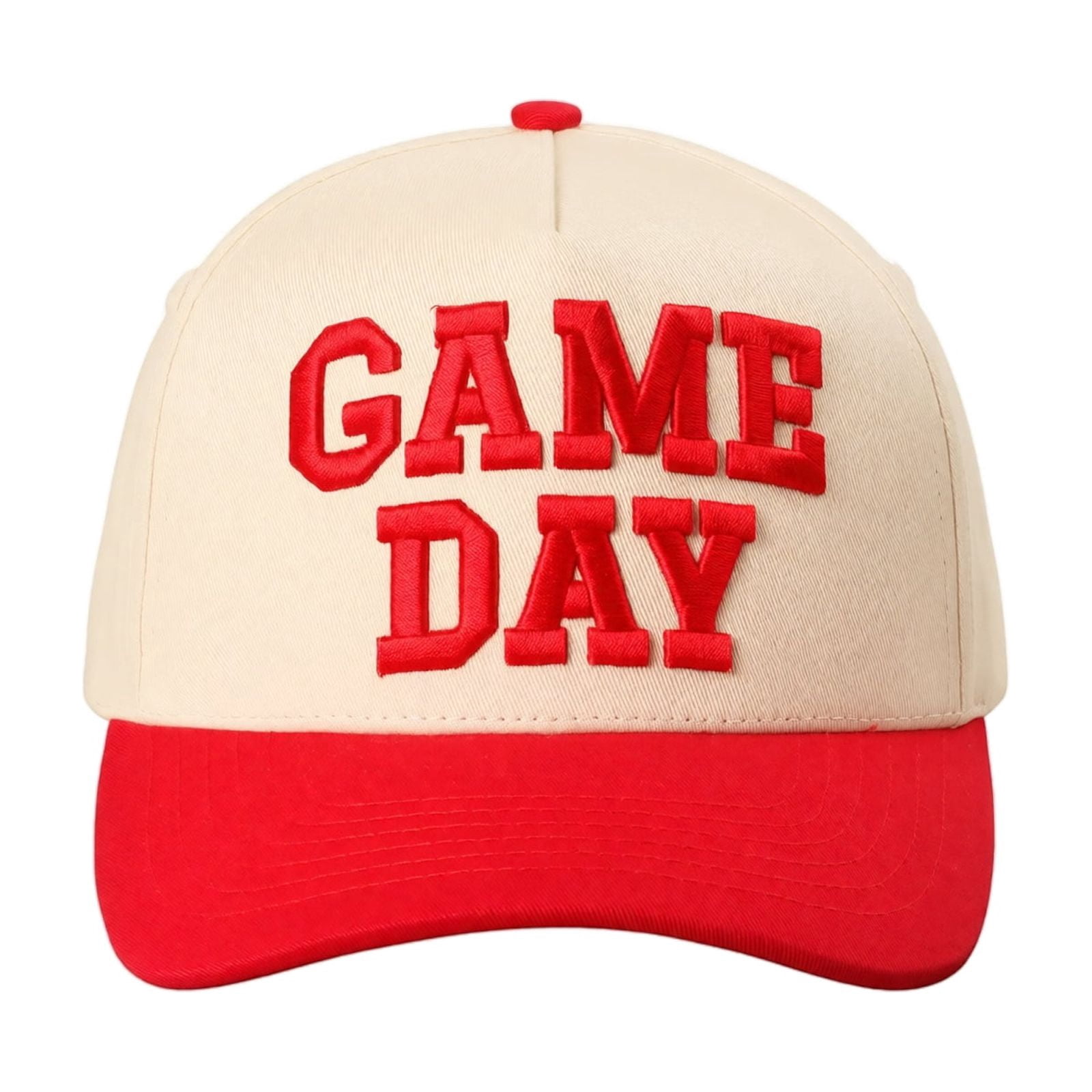 Pictch Color Game Day 3D Embroidered Trucker Hat, Two‑Tone Color Block Baseball Cap ...