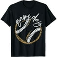 thumbnail image 1 of Game Day Baseball Baseball Life Softball Life Mom Leopard T-Shirt, 1 of 4
