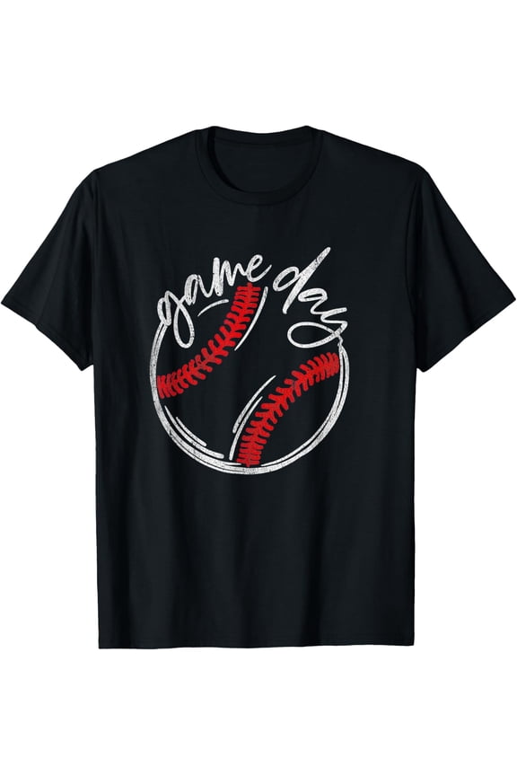 Game Day Baseball Funny Baseball Lovers Softball Life Mom T-Shirt