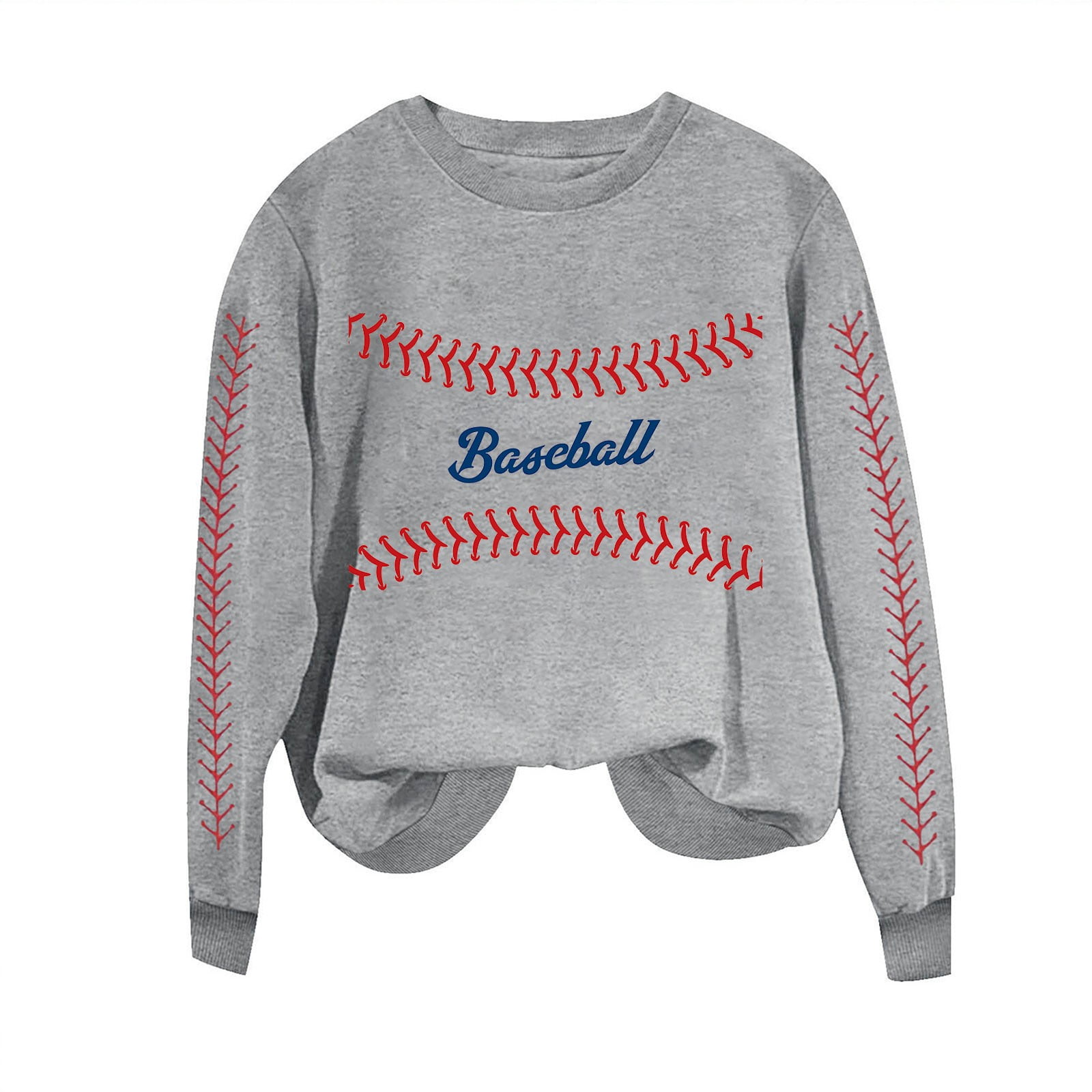 Game Day Baseball Sweatshirt for Women Long Sleeve Pullover Tops Casual Loose Crewneck Funny Baseball Mom Tunic Blouse