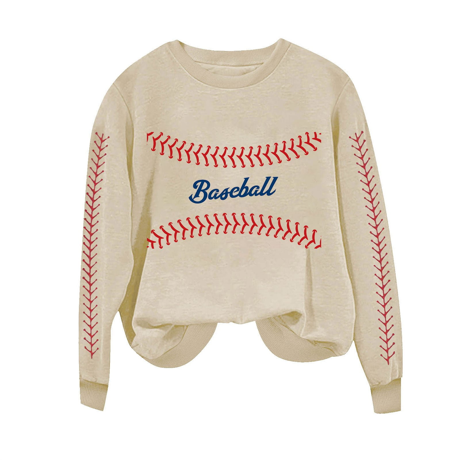 Game Day Baseball Sweatshirt for Women Long Sleeve Pullover Tops Casual Loose Crewneck Funny Baseball Mom Tunic Blouse