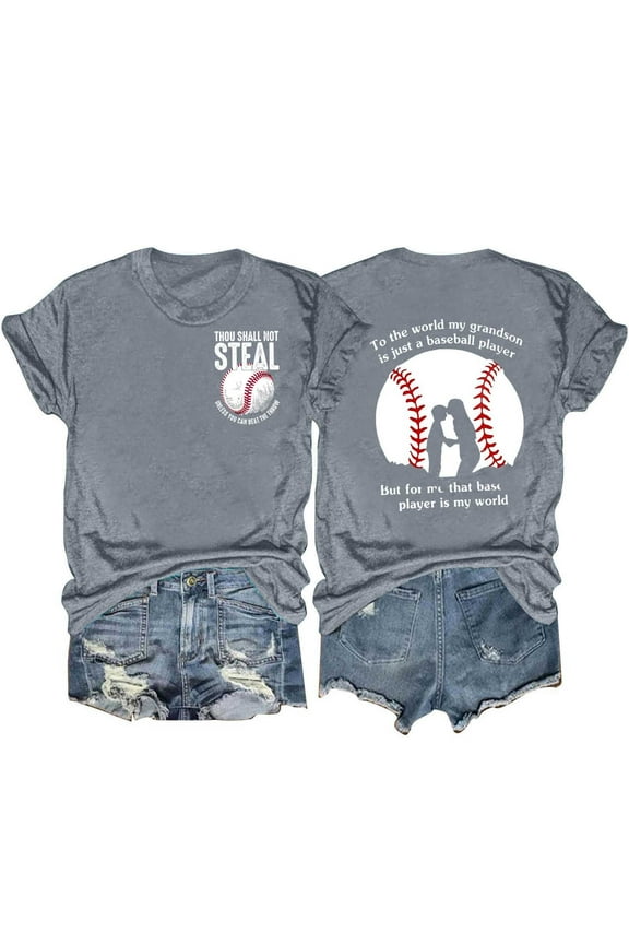 Game Day Baseball T-Shirt for Women Cute Mom Softball Tee Tops Funny Gameday Baseballs Casual Short Sleeve Sports Shirts