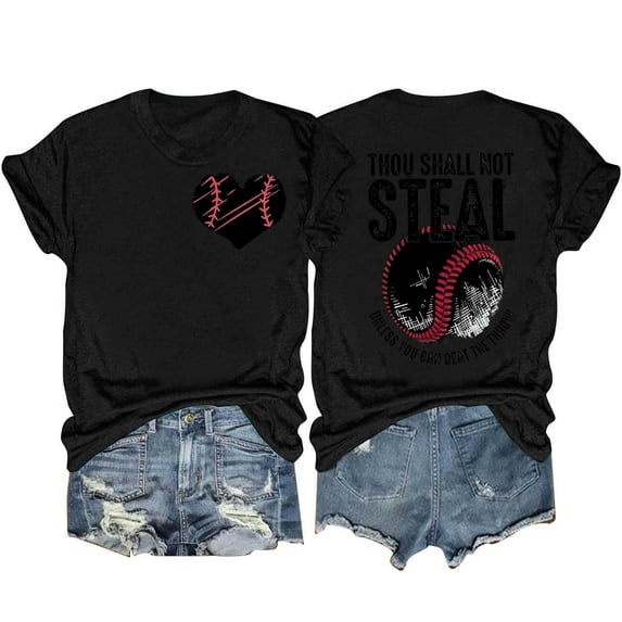 Game Day Baseball T-Shirt for Women Cute Mom Softball Tee Tops Funny Gameday Baseballs Casual Short Sleeve Sports Shirts
