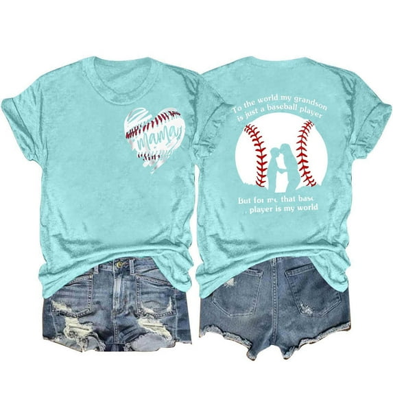 Game Day Baseball T-Shirt for Women Cute Mom Softball Tee Tops Funny Gameday Baseballs Casual Short Sleeve Sports Shirts