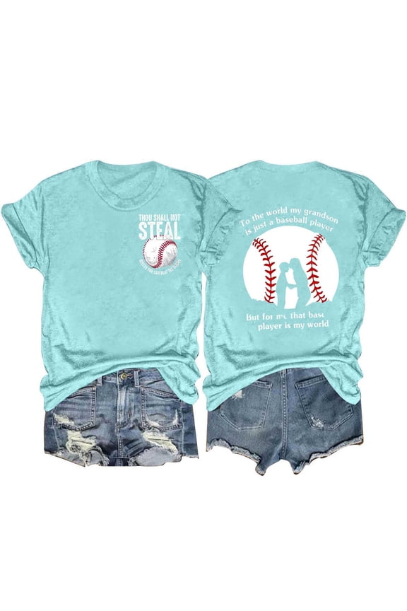 Game Day Baseball T-Shirt for Women Cute Mom Softball Tee Tops Funny Gameday Baseballs Casual Short Sleeve Sports Shirts