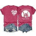 thumbnail image 1 of Game Day Baseball T-Shirt for Women Cute Mom Softball Tee Tops Funny Gameday Baseballs Casual Short Sleeve Sports Shirts, 1 of 3