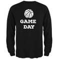 thumbnail image 1 of Game Day Basketball Black Adult Long Sleeve T-Shirt - 2X-Large, 1 of 1