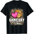 thumbnail image 1 of Game Day Basketball Leopard Print Women Girls Basketball T-Shirt, 1 of 5