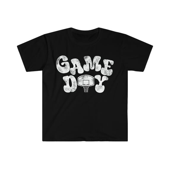 Game Day Basketball T-shirt for Mom School Spirit Basketball Lover Shirt Black 2XL