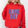 thumbnail image 1 of Game Day Blue Checkered - Womens Hoodie, 1 of 9