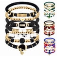 thumbnail image 1 of Game Day Bracelets for Women Football Bracelets Heishi Clay Beaded Stretch Bracelets Stackable Sports Football Charm Bracelet Bangles Football Mom Accessories Outfits Jewelry Gifts - (E), 1 of 9