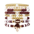 thumbnail image 1 of Game Day Bracelets for Women Men Stackable Sports Charmss Bracelet Bangles Football Sport Fan Bracelet Football Mom Accessories Jewelry Gifts Boho Summer Beach, 1 of 8