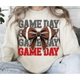 thumbnail image 1 of Game Day , Checkered Football Bow , Red Stars Game Day Sublimation, Football Mom Shirt Design, Trendy Sports Season Clipart TSHIRT All Size S-5XL, 1 of 5