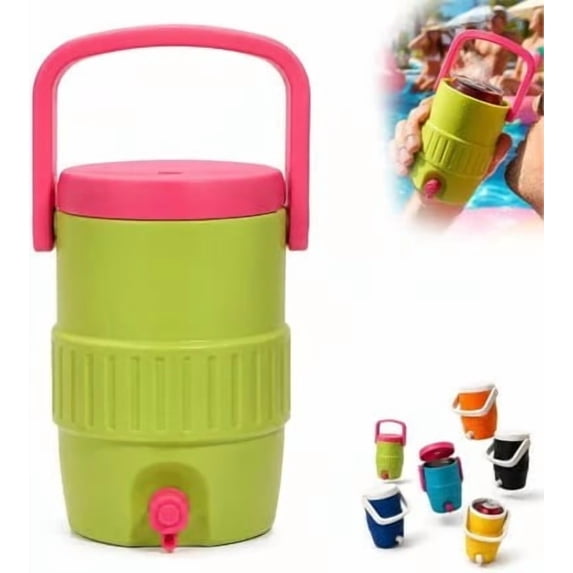 Game Day Clutch 12oz Can & Bottle Holder Insulator Beverage Huggie Cooler Reusable Keeps Drinks Ice Cold Carry Handle Drinkware Mug Green
