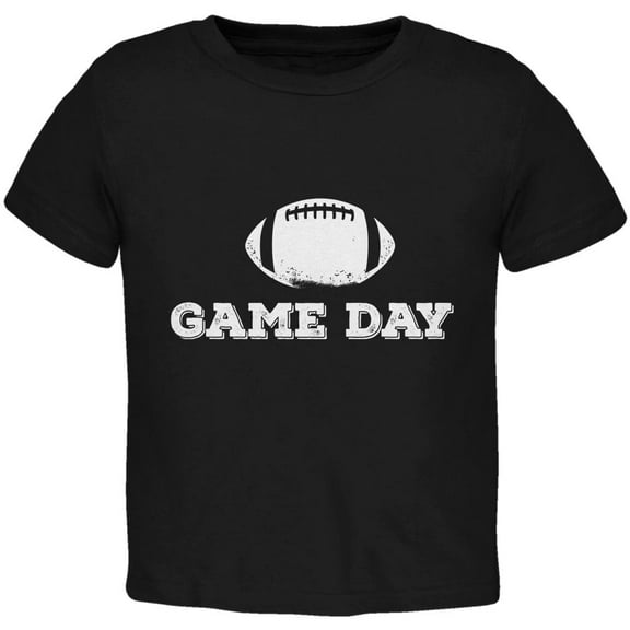Game Day Football Black Toddler T-Shirt - 3T