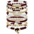 thumbnail image 1 of Game Day Football Charm Bracelet: Stackable Sports Jewelry for Moms & Dads - Perfect for Football Fans, 1 of 1
