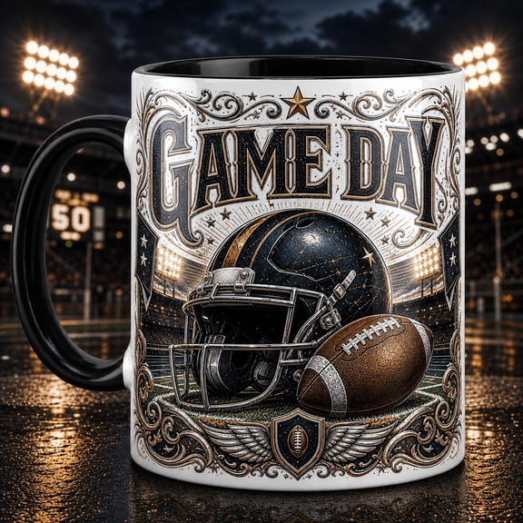 Game Day Football Helmet Mug Sports Fan Coffee Cup