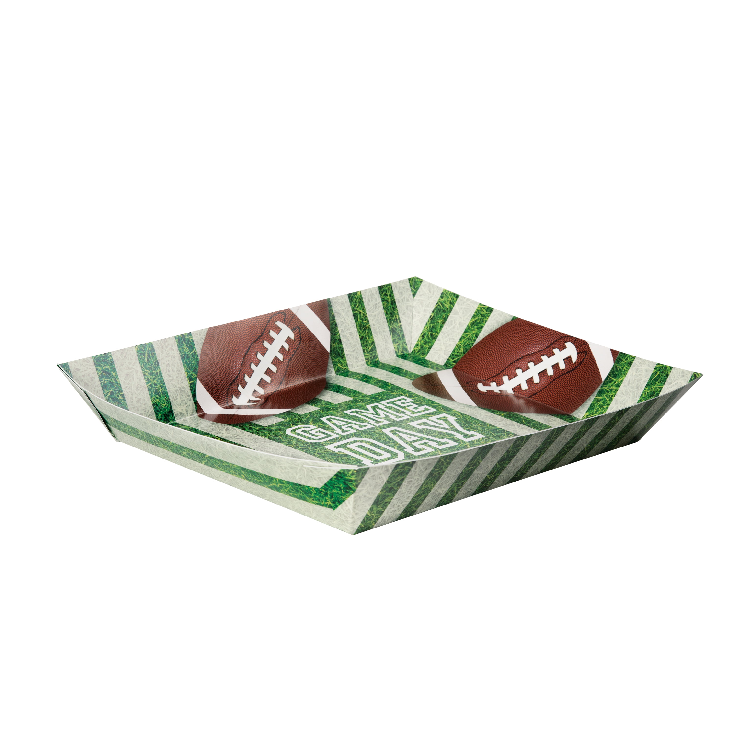 UNIQUE INDUSTRIES Game Day Football Paper Snack Tray, 15 x 11in