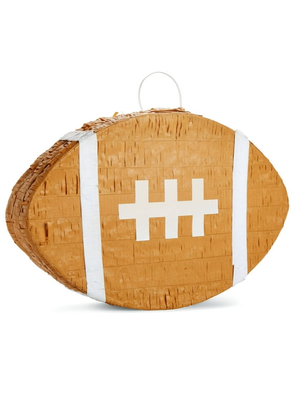 Game Day Football Pinata for Sports Party Decorations, Birthday Supplies for Boys (Small, 16.5 x 2.9 x 10.6 in)