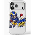 Shell Posster Blue Game Day Football Player Blue and Yellow Tough Case for Apple iPhone ...
