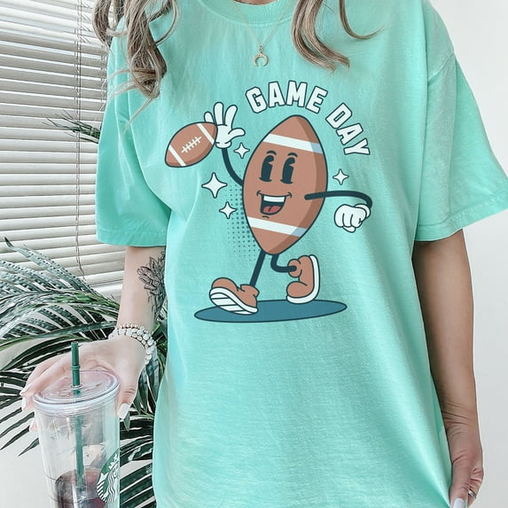 Game Day Football Shirt, Football Season Shirt, Game Day Shirt Women, Gameday Football Shirt, Football Shirt For Women, Sunday Football (Colors:Island Reef; Sizes:XL;)