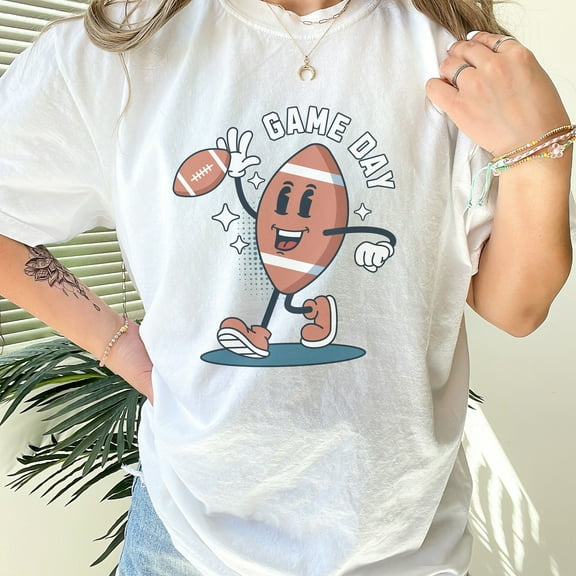 Game Day Football Shirt, Football Season Shirt, Game Day Shirt Women, Gameday Football Shirt, Football Shirt For Women, Sunday Football (Colors:White; Sizes:S;)