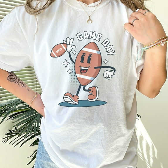 Game Day Football Shirt, Football Season Shirt, Game Day Shirt Women, Gameday Football Shirt, Football Shirt For Women, Sunday Football (Colors:White; Sizes:XL;)