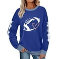 thumbnail image 1 of Game Day Football Sweatshirt Women Cute Graphic Long Sleeve Crewneck Pullover Top Casual Rugby T-Shirts Fan Shirts, 1 of 4
