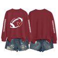 thumbnail image 1 of Game Day Football Sweatshirts for Women - Long Sleeve Football Shirts, Cute Cheer Mom Shirt, Crewneck Pullover Tops, 1 of 5