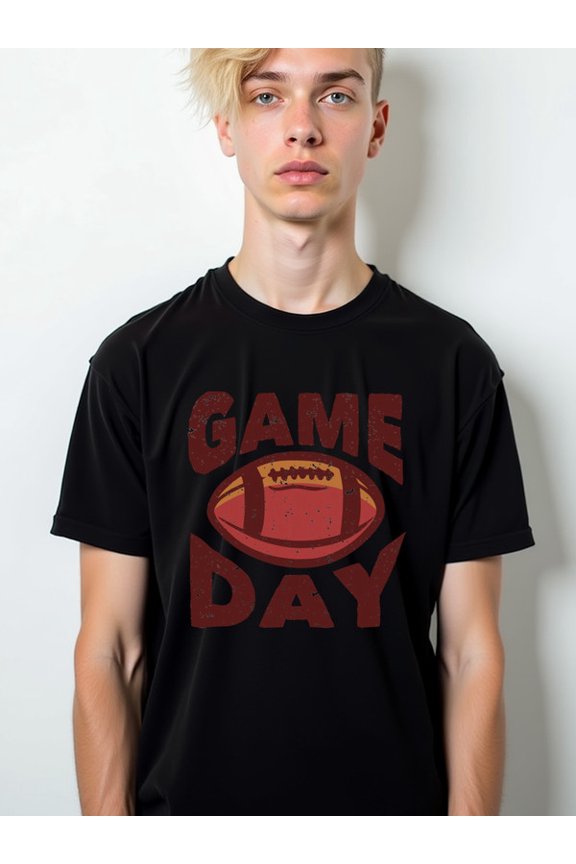 Game Day Football Tee Men t shirt black elegantly summer Comfortable loose T-shirt Soft and comfortable Original Unisex Shirt Printed tshirts