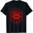 thumbnail image 1 of Game Day - Football - Throwback Design - Classic Womens T-Shirt Black 4X-Large, 1 of 5